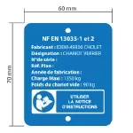 Étiquette Plaque identification des agrès verriers